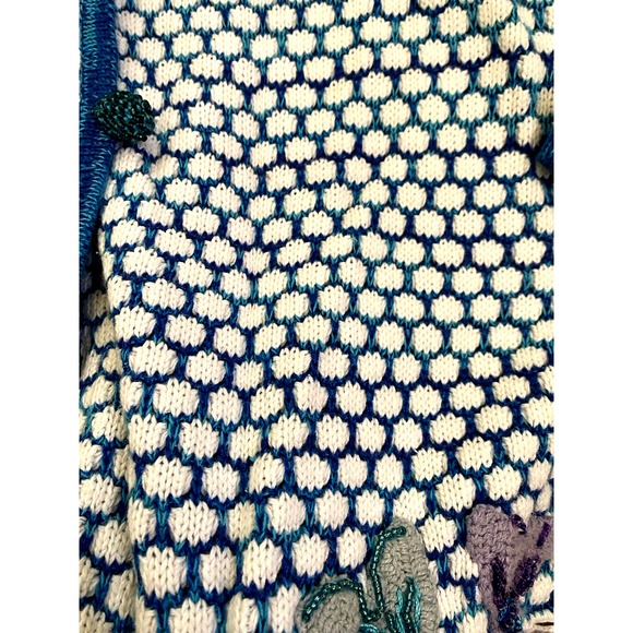 Storybook Knits Fish Cardigan Sweater L Mermaid Granny Teacher Cozy Academia - Picture 8 of 10